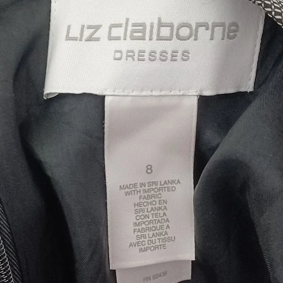 Liz Claiborne Sz 8 Suit Blazer Dress Knee Length Shift Academia Career Wear Gray - Picture 7 of 11